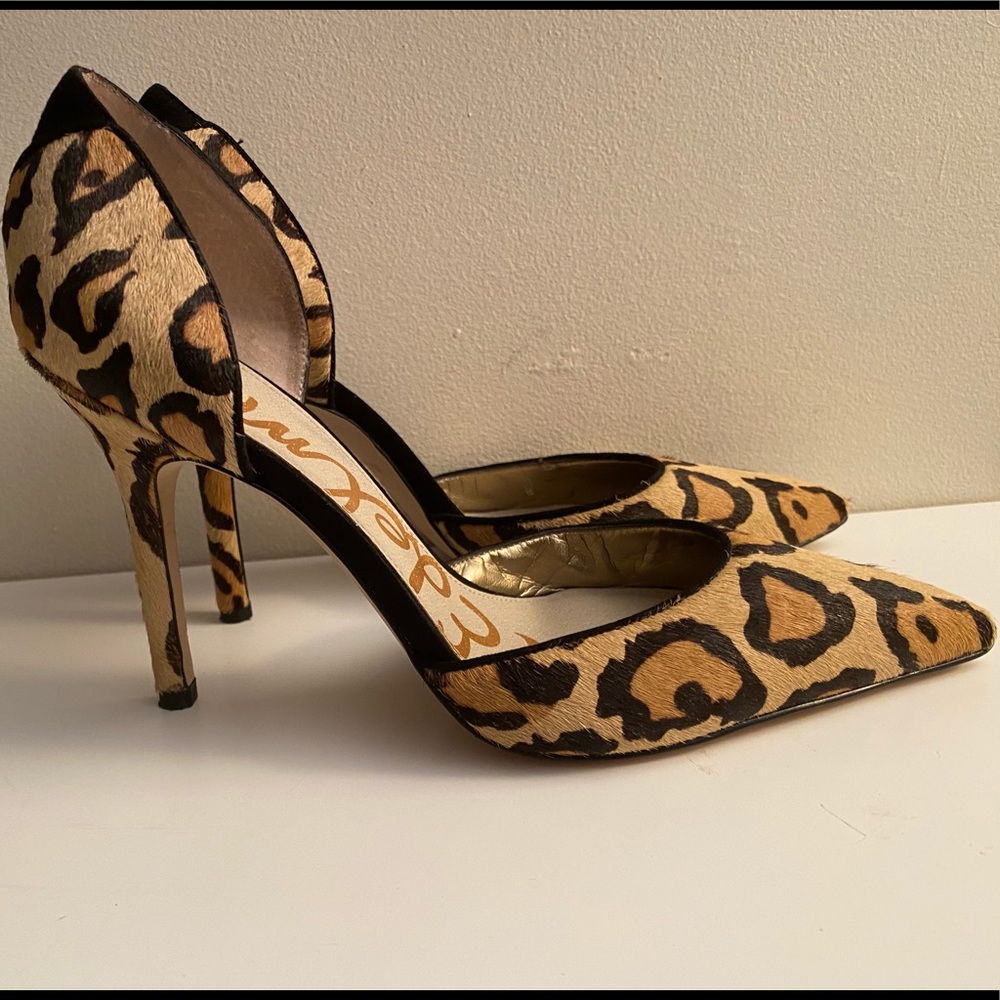 Sam Edelman Delilah D’Orsay Leopard calf Hair Pump